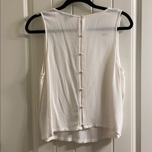 Cropped button back blouse